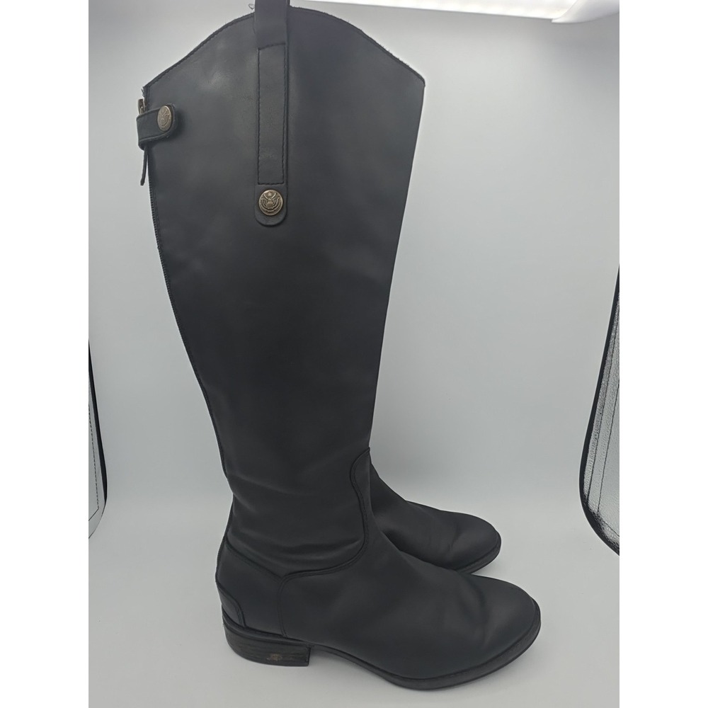 Sam Edelman Penny Leather Riding Boot in Black Size 7